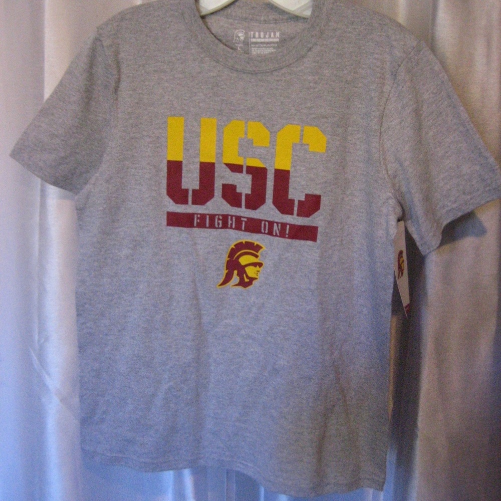 Trojan Apparel USC Fight On Grey Youth T Shirt XL